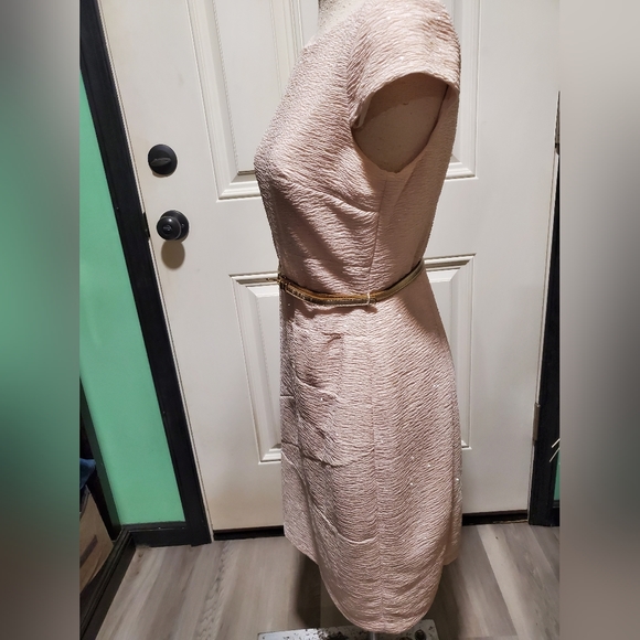 ABG Formal Sparkling Cream Dress w/ Belt - Picture 2 of 10